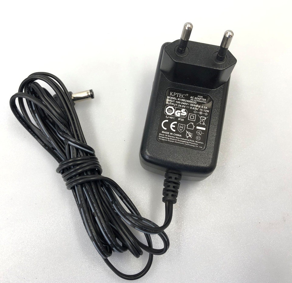 Сетевой адаптер KPTEC K18B240063G 24V 0.63A 15.12W оригинал для робота пылесоса Tefal RG8575WH