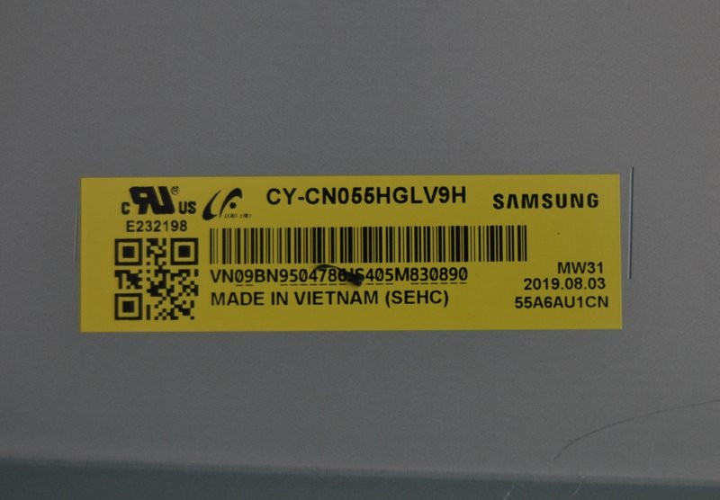 Подложка в сборе с подсветкой CY-CN055HGLV9H