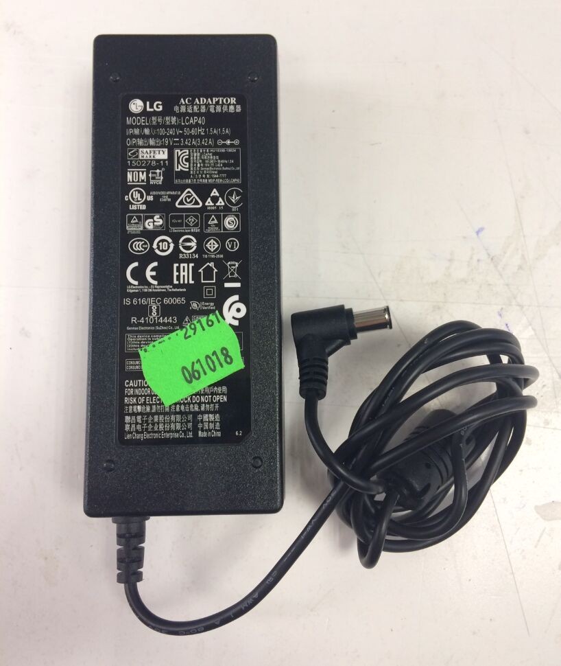Адаптер LCAP40 19V 3.42A для телевизора LG 43LJ510V 43LH510V