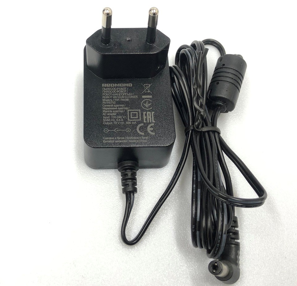 Сетевой адаптер блок питания REDMOND RV-R670S RV-R650S оригинал 19V 600mA для робота пылесоса RV-R650S RV-R670S