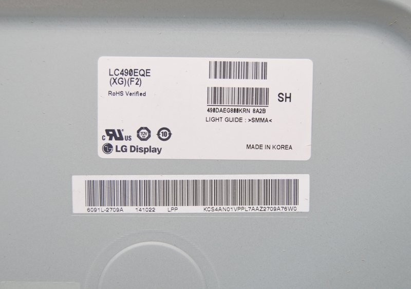 LC490EQE XG F2 рассеиватель в сборе с подсветкой и отражателями для LG 49UB820V