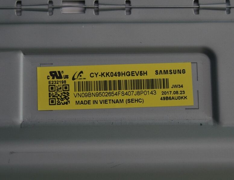Подложка в сборе с подсветкой CY-KK049HGEV5H