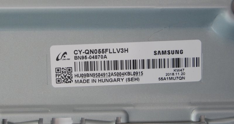 CY-QN055FLLV3H BN63-03998A подложка в сборе с подсветкой и отражателями