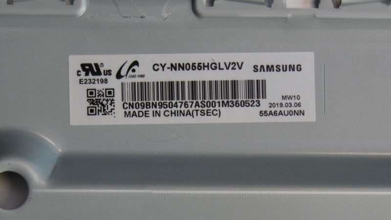 Подложка в сборе с подсветкой CY-NN055HGLV2V