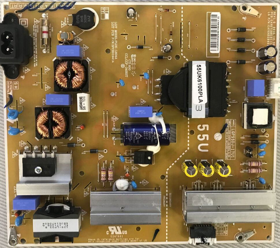 EAX67189101 (1.4) EAY64529401 блок питания для телевизора LG 55UK6100PLA