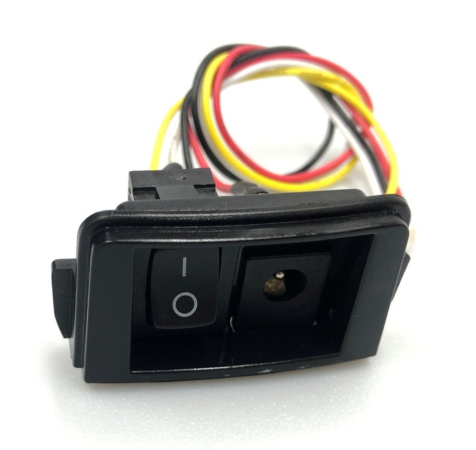 Разъем зарядки в сборе с кнопкой питания для робота пылесоса Redmond RV-R670S RV-R650S