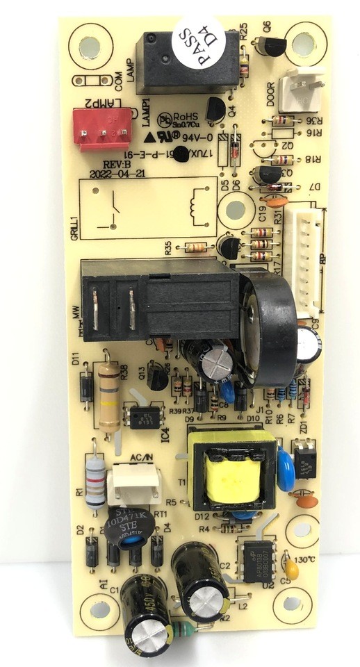 Плата питания, блок питания 17UX/UG51-P-E-91 REV:B для микроволновой печи GORENJE MO20A3X