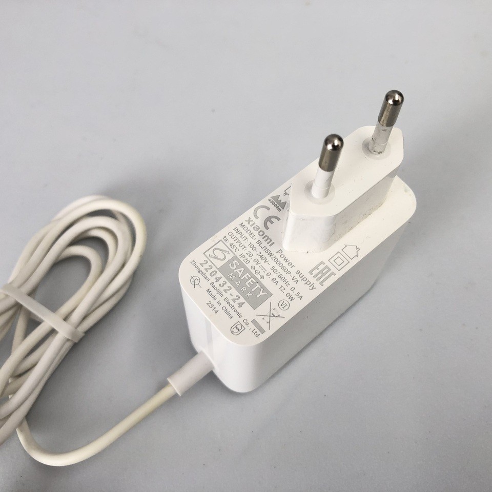 Блок питания, адаптер оригинальный BLJ15W200060P-VA 20.0V 0.6A для робота пылесоса Xiaomi E10 E12