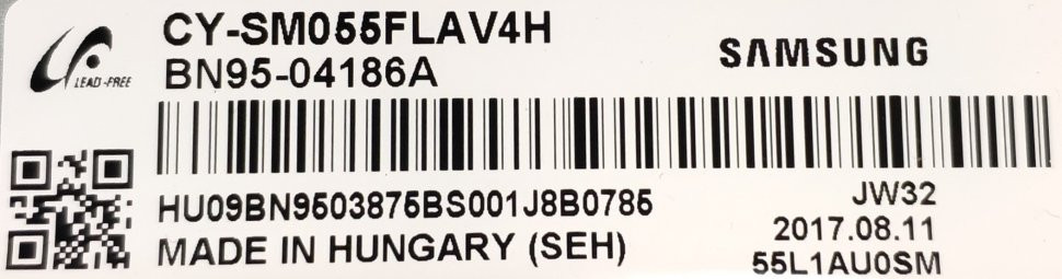 Подложка в сборе с подсветкой CY-SM055FLAV4H BN95-04186A