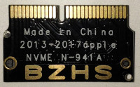 Переходник NVMe PCI Express SSD для Macbook Air Pro