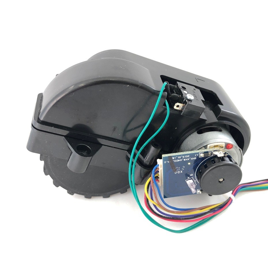 Колесо левое в сборе GHX_KK8_WHEEL_V4.0 для робота пылесоса Redmond RV-R450 RV-R270