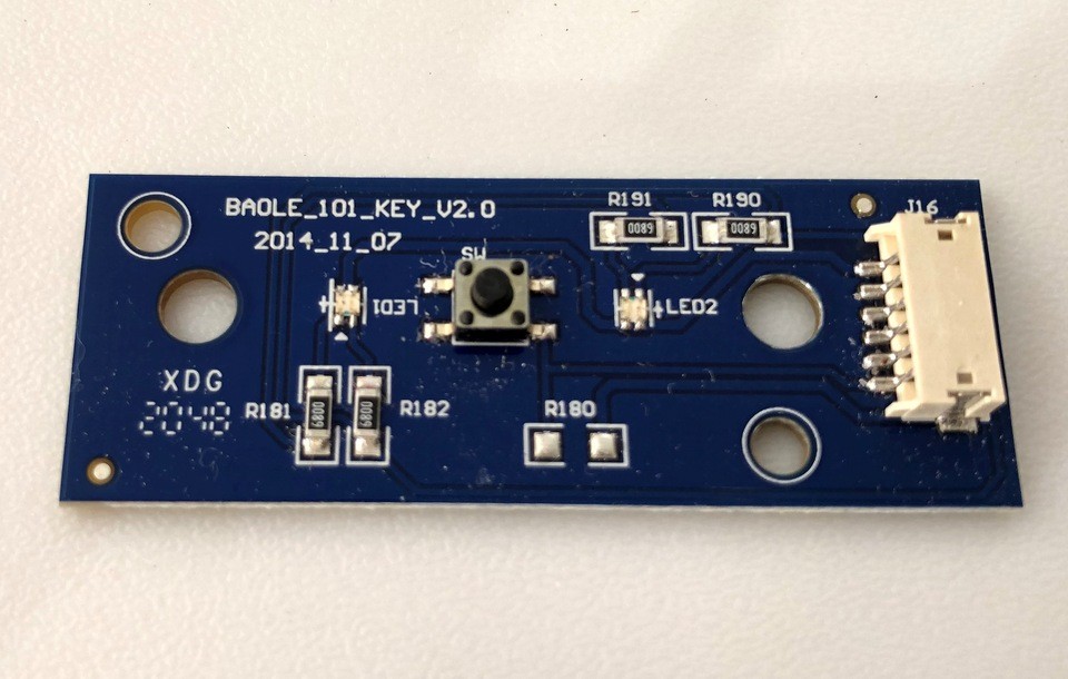 Плата индикации с кнопкой BAOLE_101_KEY_V2.0 для робота пылесоса Redmond RV-R450