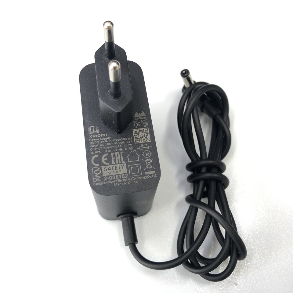 Оригинальный блок питания, адаптер AY24CA-AF2000602-EU DC 20V 0.6A для робота пылесоса Xiaomi Vacuum E5 C108